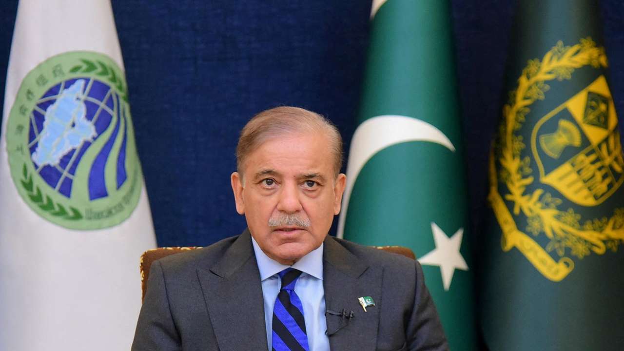Pakistan's PM addresses the 23rd SCO Summit, hosted virtually by India, in Islamabad