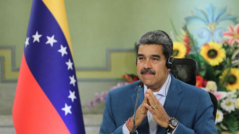 Venezuela's President Nicolas Maduro smiles during an event, in Caracas