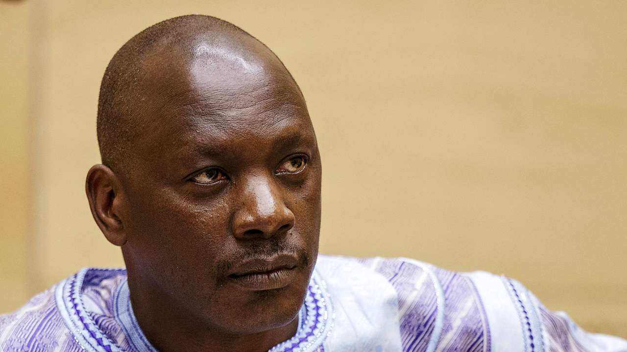 FILE PHOTO: Warcrimes suspect Thomas Lubanga of the Democratic republic of Congo awaits judges' verdict on the appeal following his conviction two years ago for using child soldiers in a conflict in the Congo in 2002-2003 in the courtroom of the Internati