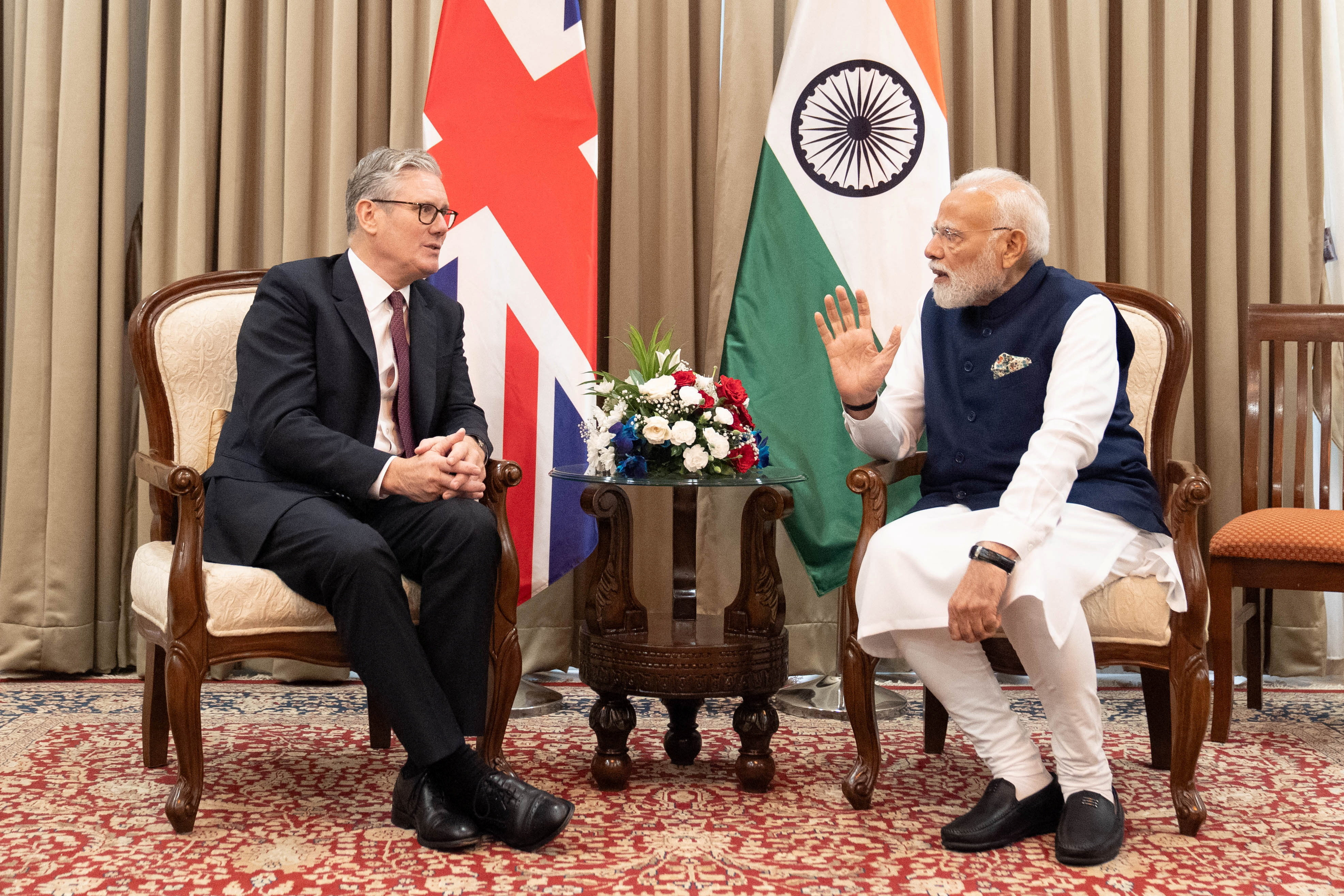 British Prime Minister Keir Starmer Travels To India