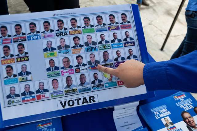 Venezuela's opposition candidate Edmundo Gonzalez campaigns with opposition leader Maria Corina Machado, in Maracaibo