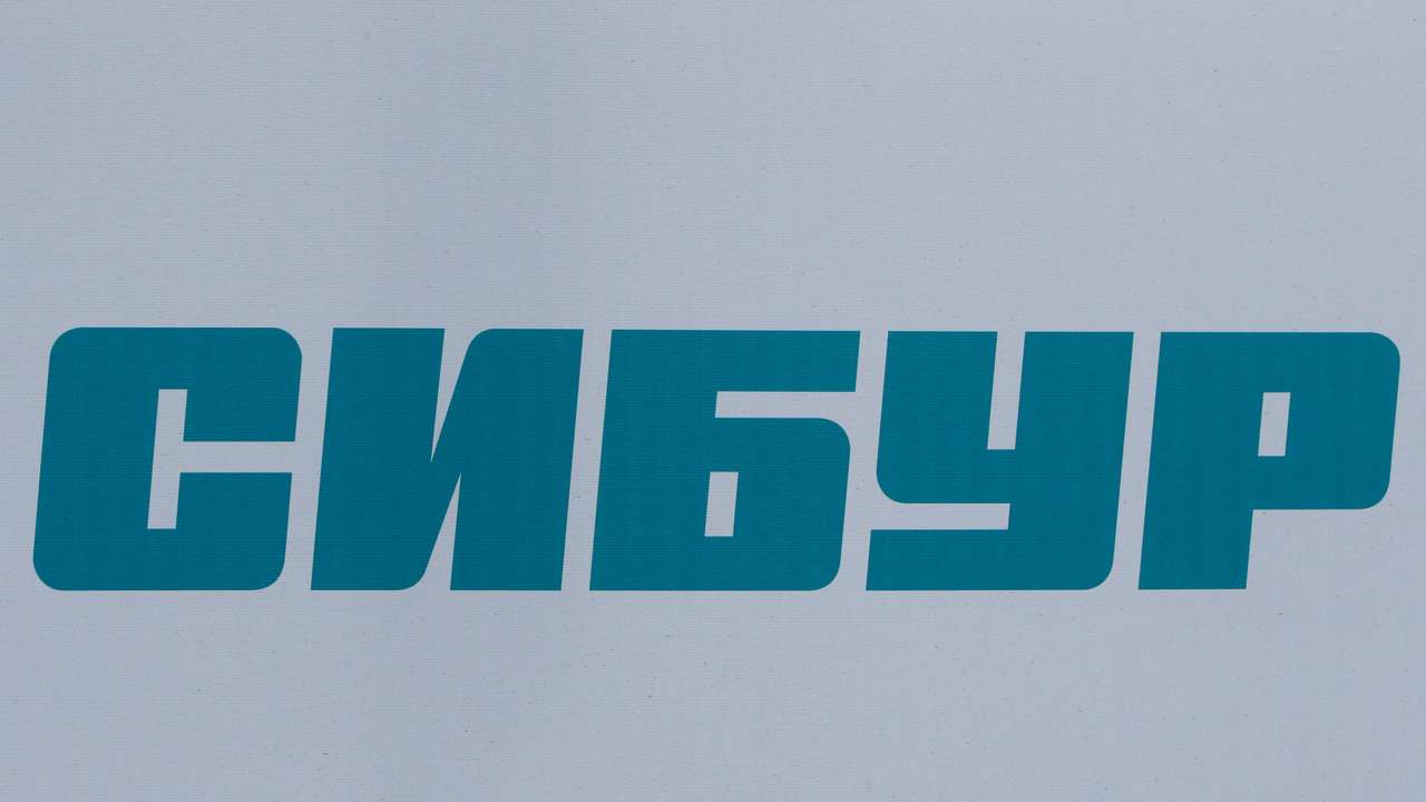 FILE PHOTO: The logo of Russian petrochemical company Sibur is seen on a board at the SPIEF 2017 in St. Petersburg