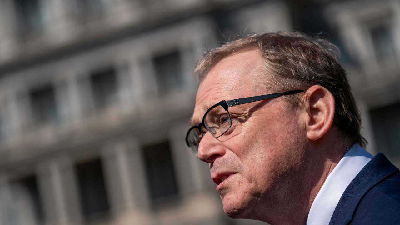 Kevin Hassett speaks at the White House in Washington