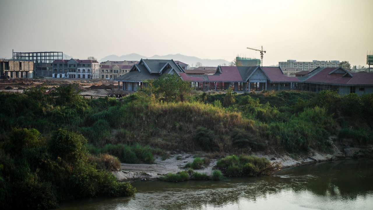 A generic view of Shewe Kokko city, a casino, entertainment, and tourism complex are seen from Thailand's side of the border in Mae Sot district, Thailand