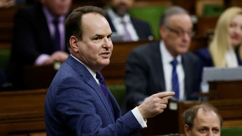 Leader of the Government in the House of Commons of Canada Steven MacKinnon speaks during Question Period in the House of Commons on Parliament Hill in Ottawa