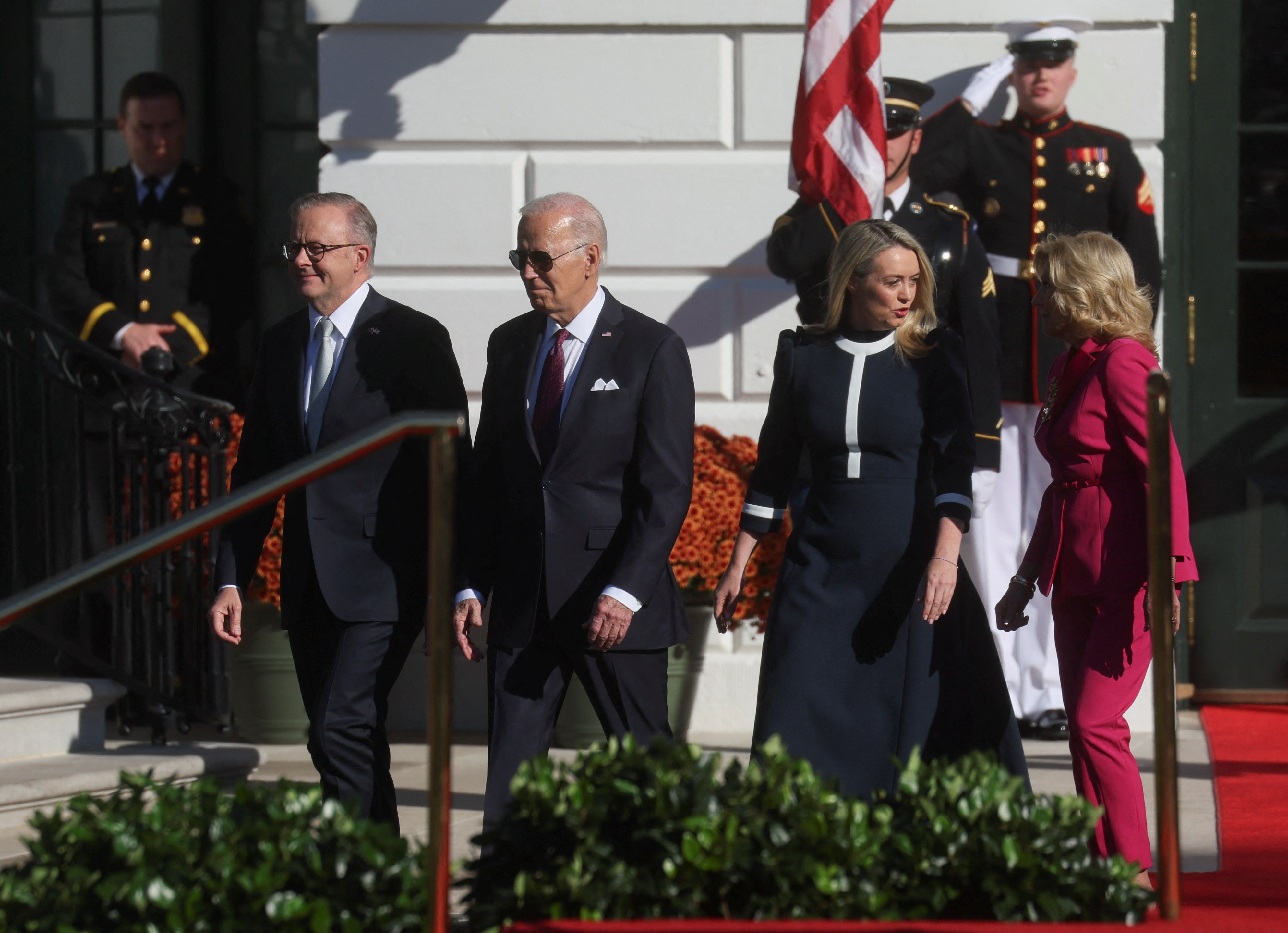 U.S. President Biden welcomes Australia’s Prime Minister Albanese at official White House State Arrival ceremony at the White House in Washington