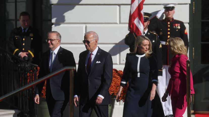 U.S. President Biden welcomes Australia’s Prime Minister Albanese at official White House State Arrival ceremony at the White House in Washington
