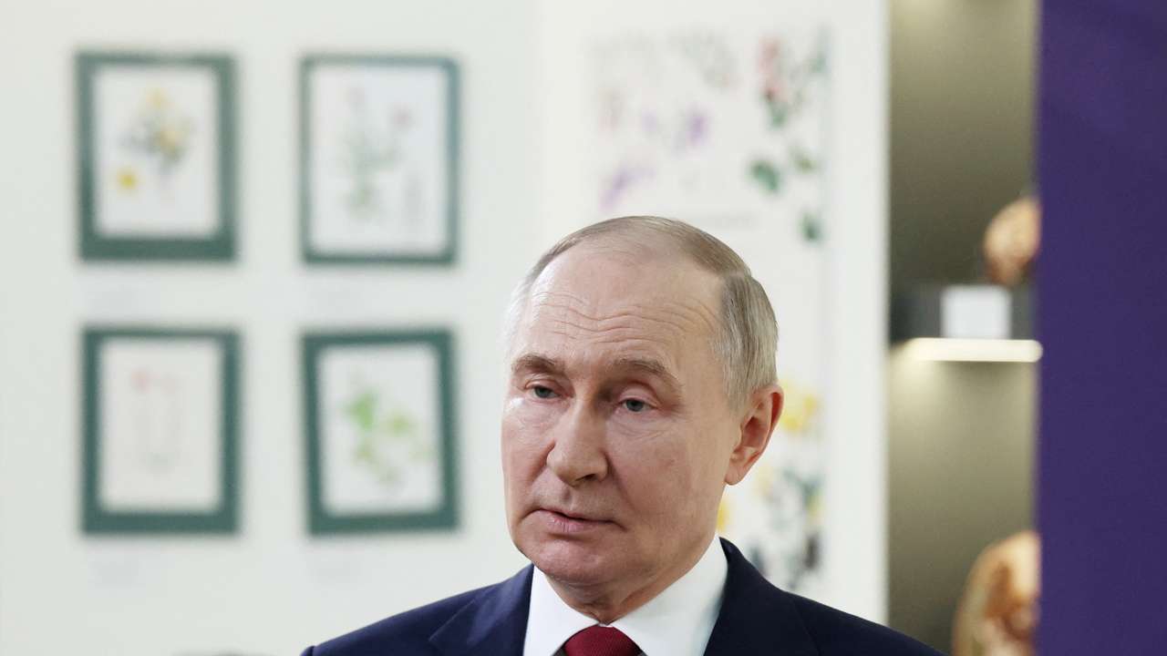 Russian President Putin meets with journalists in Sirius near Sochi