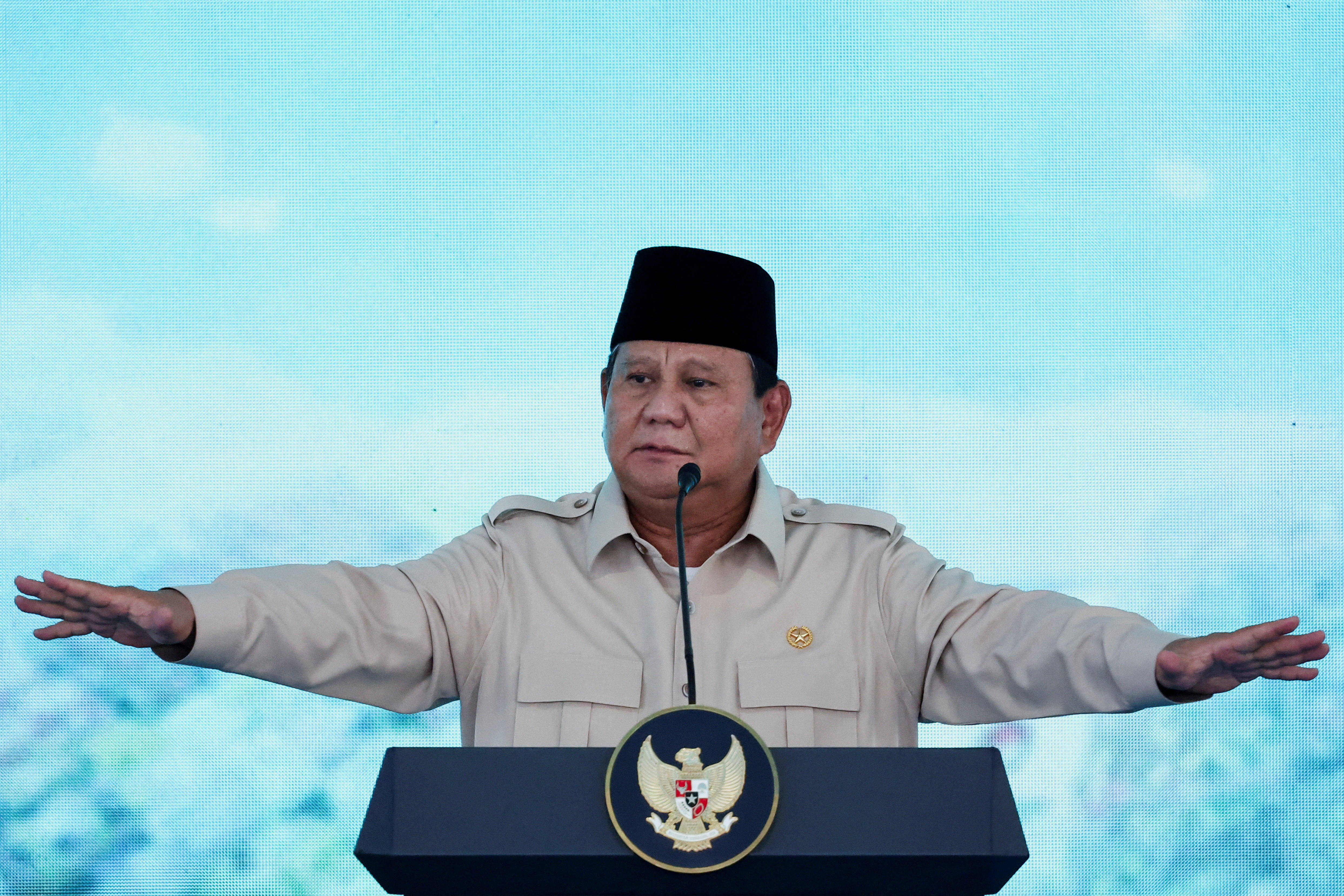 FILE PHOTO: Indonesia’s President Prabowo Subianto in Jakarta