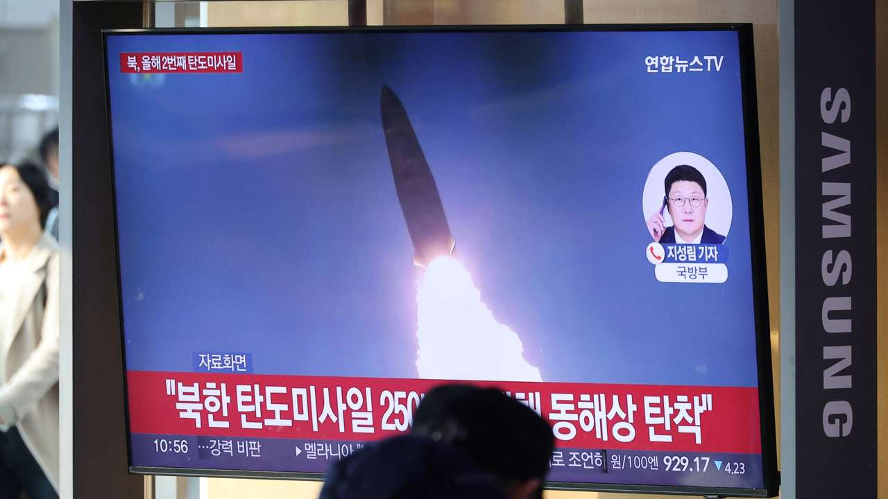 North Korea fired multiple short-range missiles off east coast, South Korea's military says