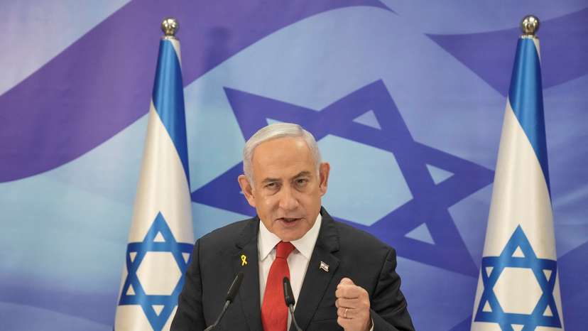 Israeli Prime Minister Benjamin Netanyahu speaks during a press conference in Jerusalem