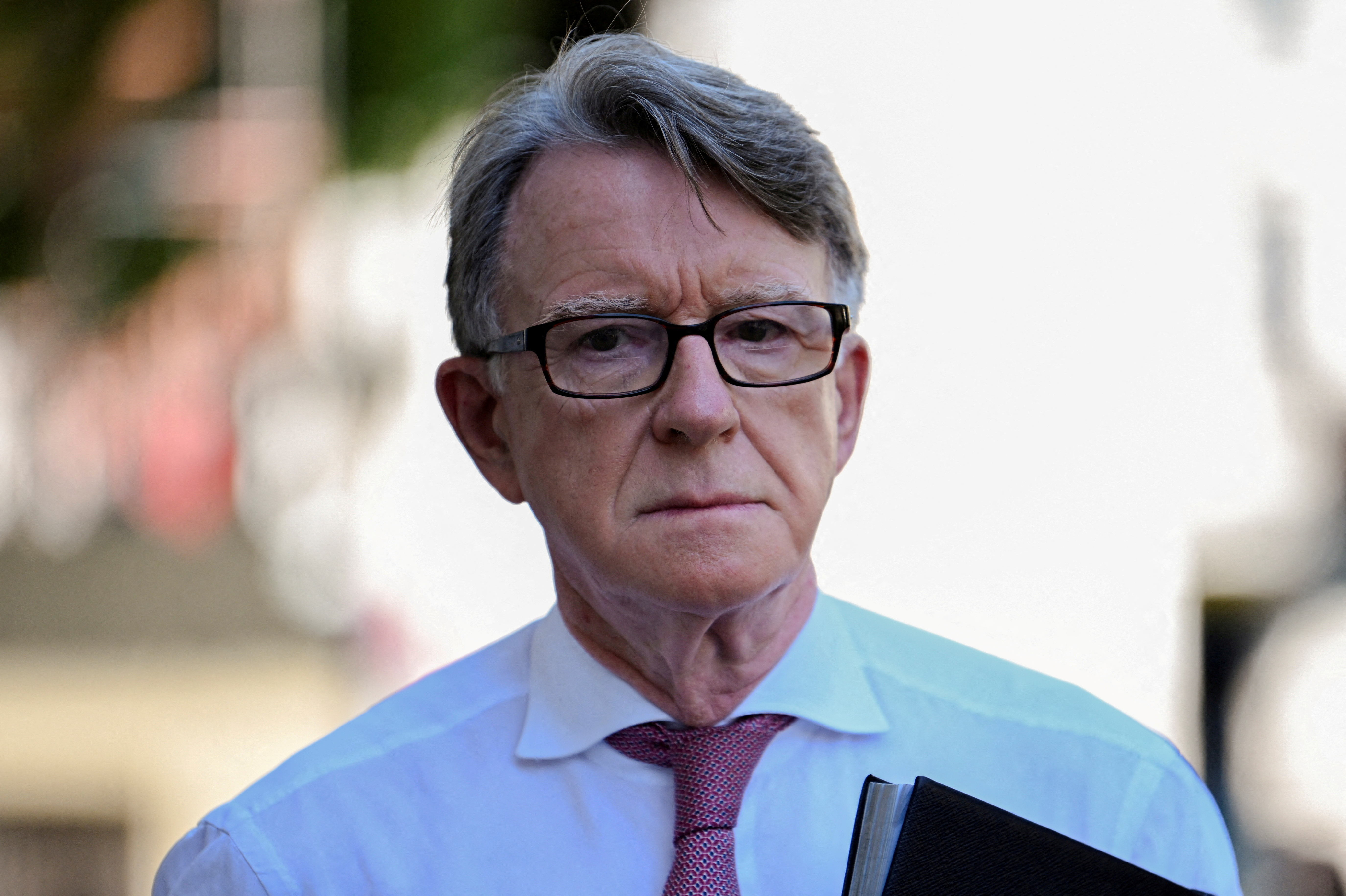 FILE PHOTO: Peter Mandelson, who was then British Ambassador to the United States, is seen walking