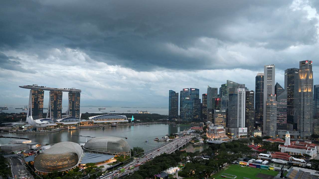 A view of the skyline in Singapore