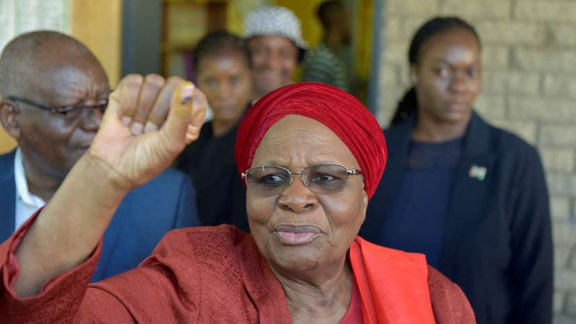 FILE PHOTO: SWAPO presidential candidate, Nandi-Ndaitwah, votes in Windhoek