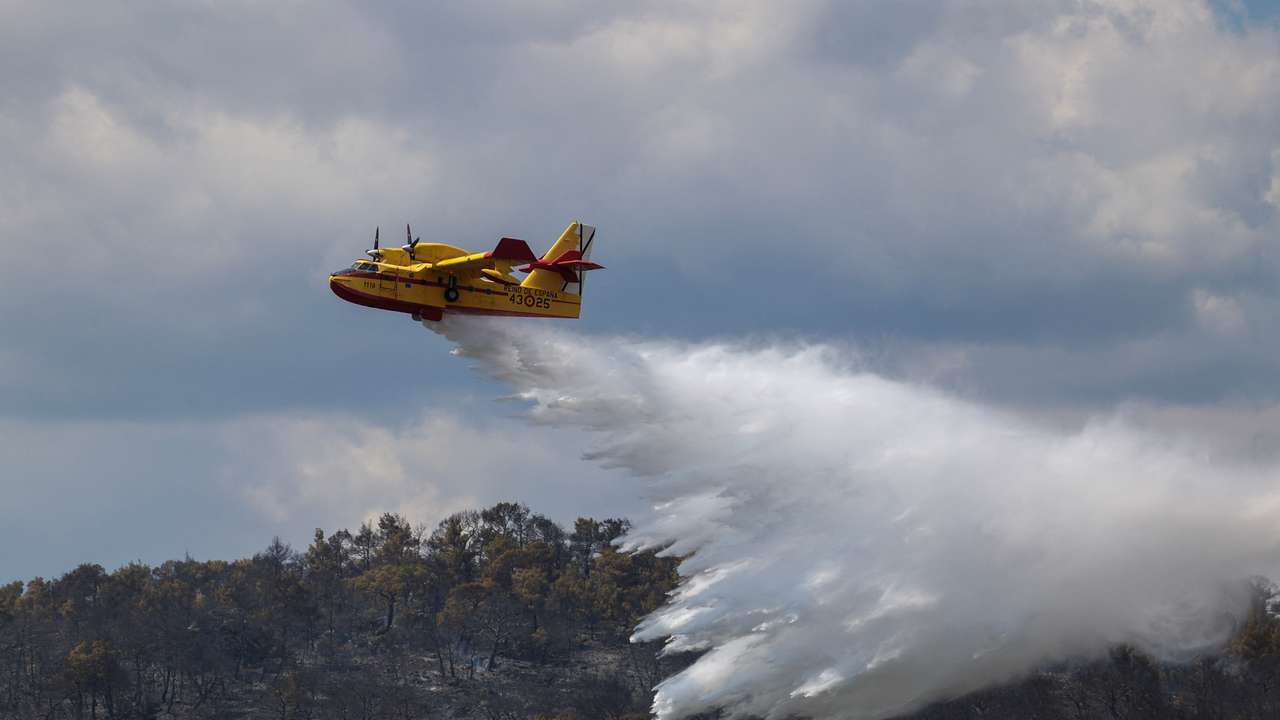 FILE PHOTO: Wildfire in the region of Evros