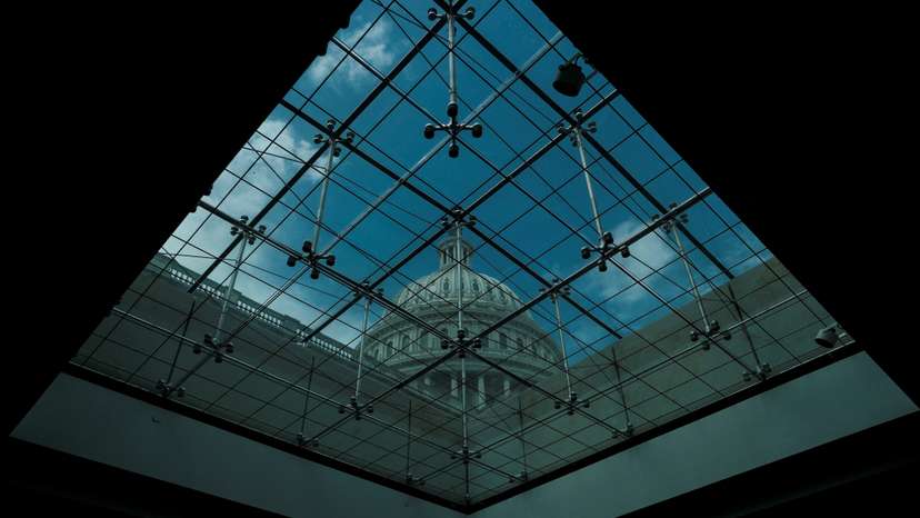 FILE PHOTO: Capitol Dome is seen from the inside of the U.S. Capitol Building in Washington
