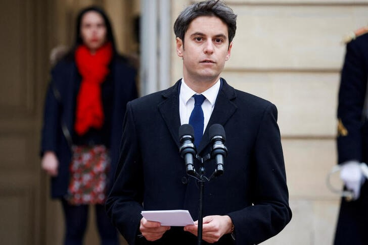 Handover ceremony for France's newly appointed PM Attal in Paris