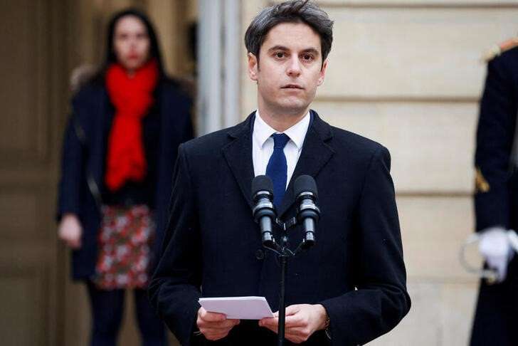 Handover ceremony for France's newly appointed PM Attal in Paris