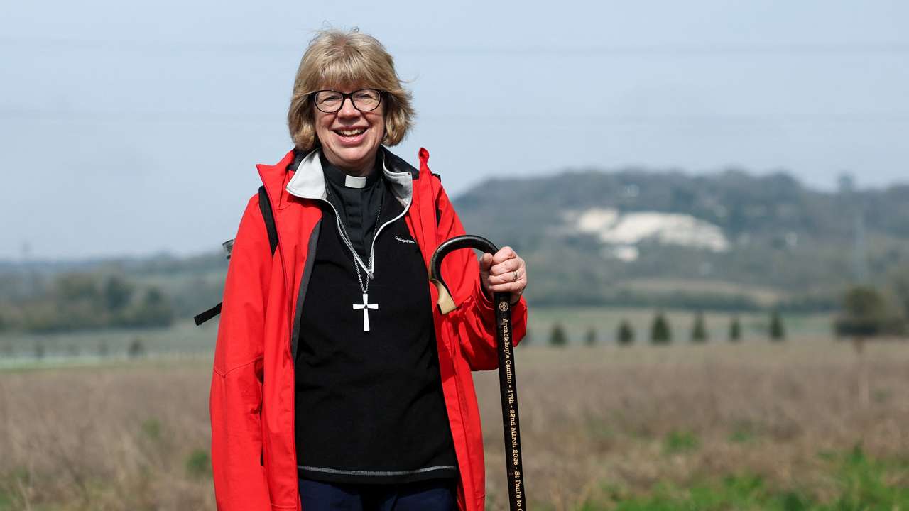 Sarah Mullally takes part in six-day pilgrimage ahead of installation, in Aylesford