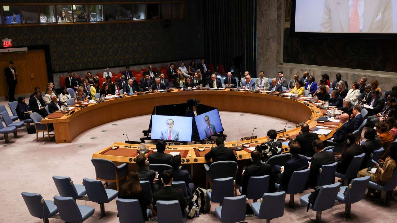 United Nations Security Council meeting about the conflict between Israel and Iran, in New York City