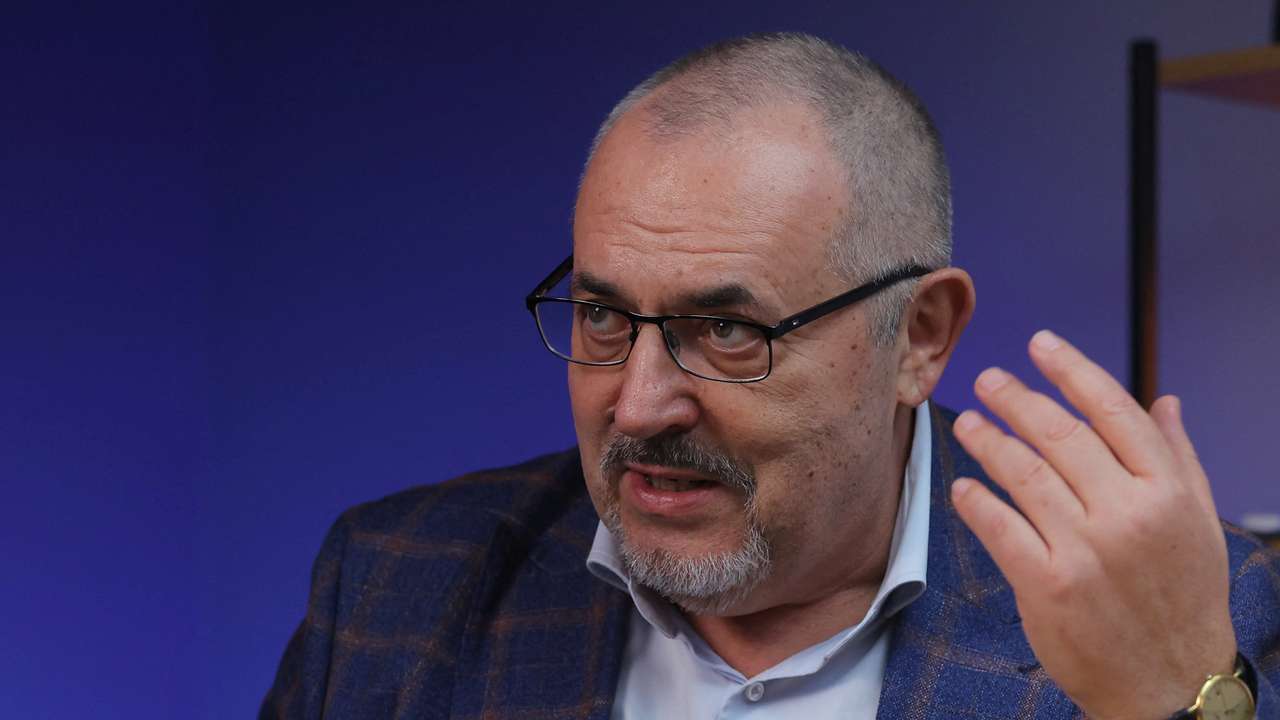 Boris Nadezhdin, who plans to run for Russian president in the upcoming elections, attends an interview in Moscow