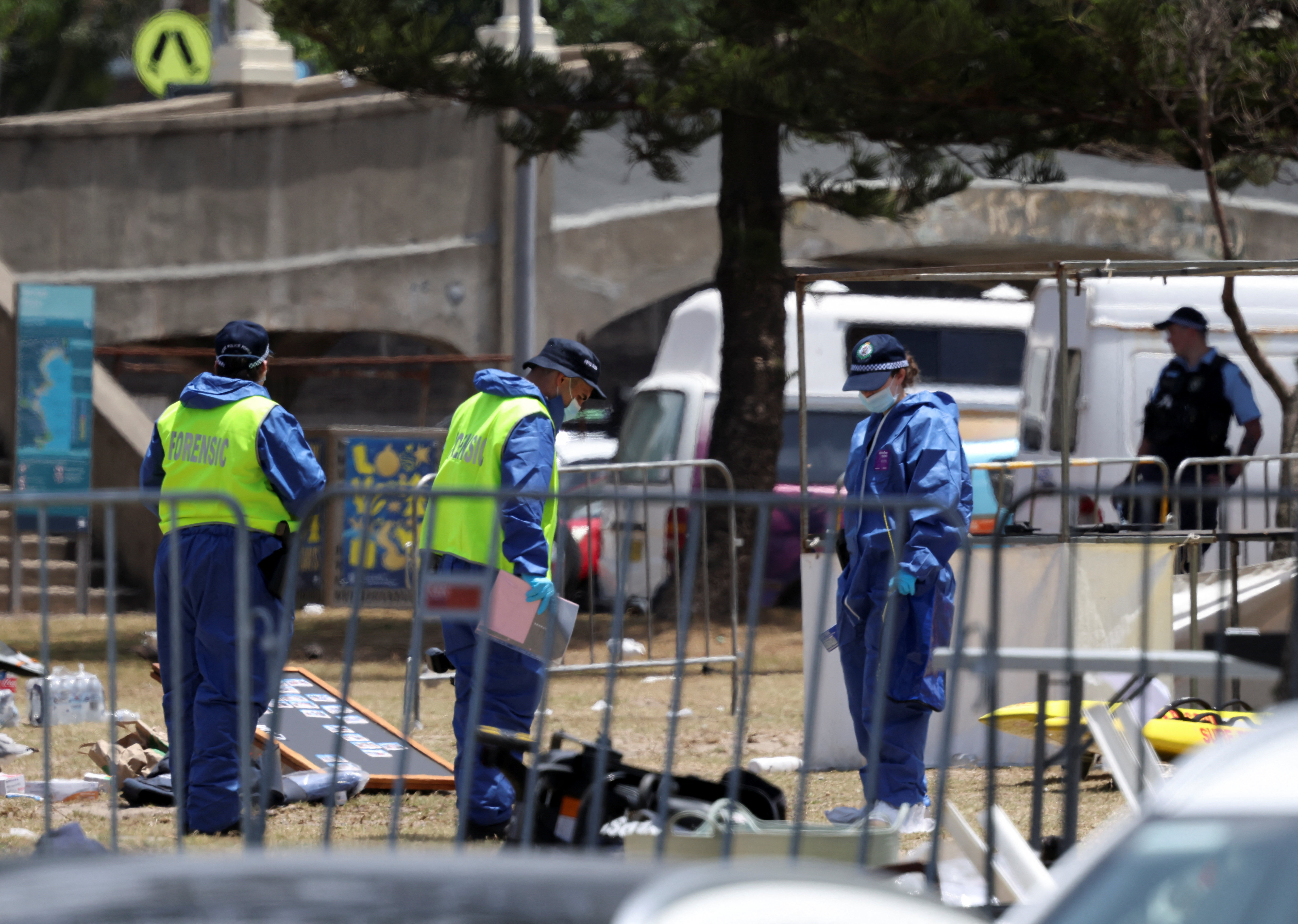 Aftermath of shooting incident at Bondi Beach in Sydney