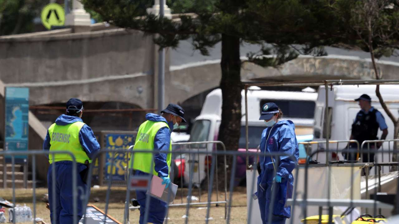Aftermath of shooting incident at Bondi Beach in Sydney