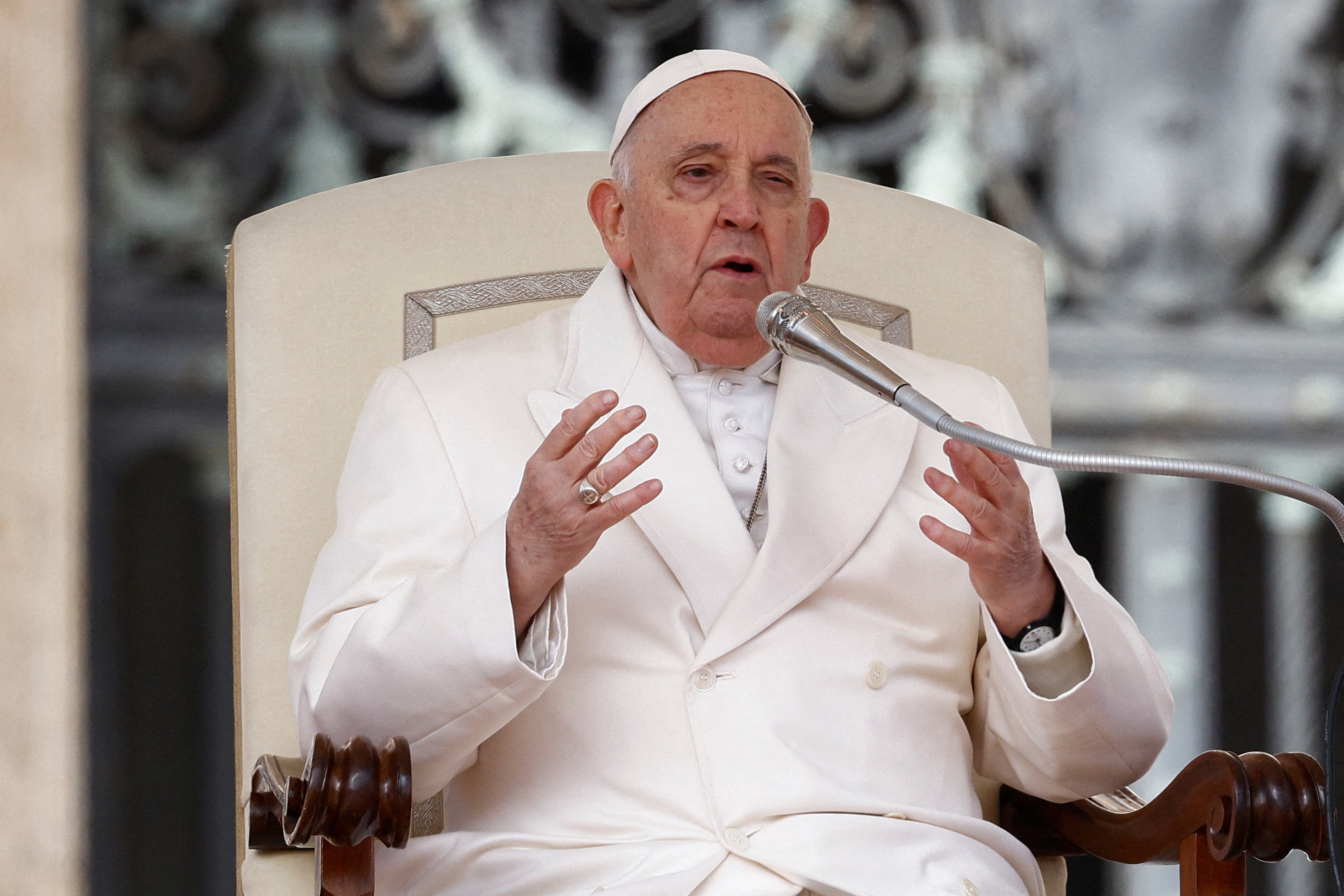 Pope Francis holds a weekly audience at the Vatican