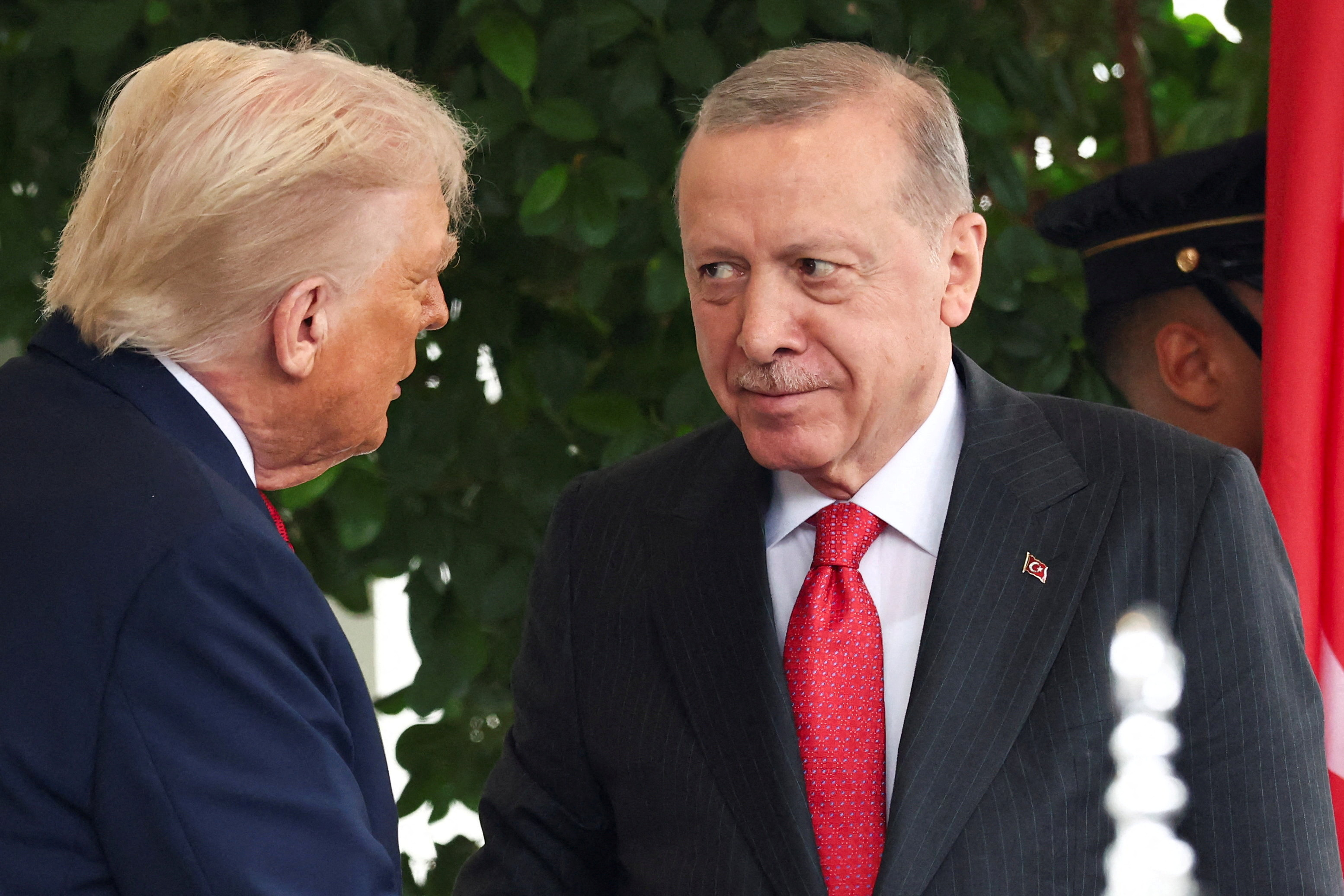 FILE PHOTO: Turkey's President Erdogan visits White House, in Washington