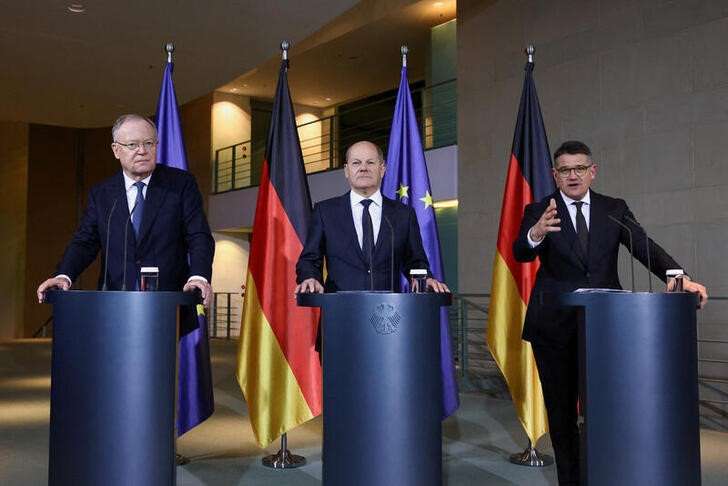 German Chancellor Olaf Scholz meets with state premiers in Berlin