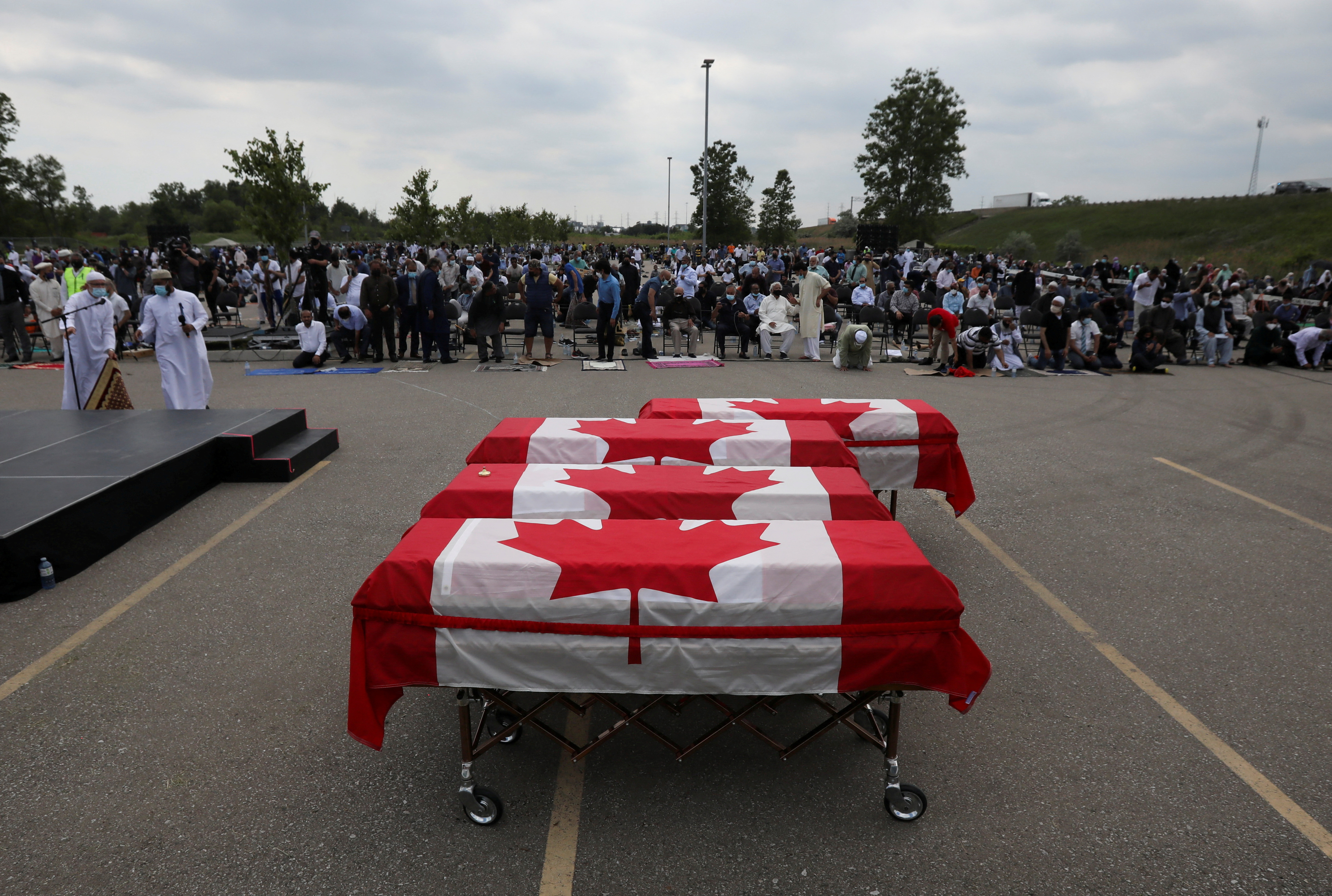 FILE PHOTO: Funeral of the Afzaal family that was killed in what police describe as a hate-motivated attack, in London