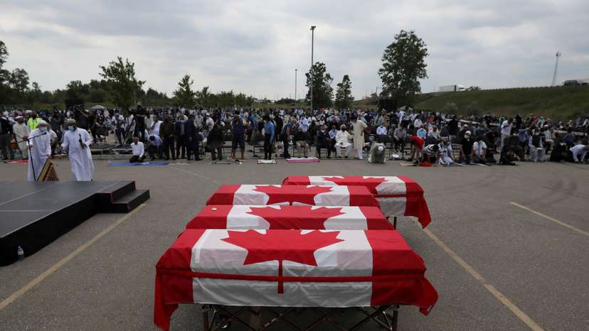 FILE PHOTO: Funeral of the Afzaal family that was killed in what police describe as a hate-motivated attack, in London