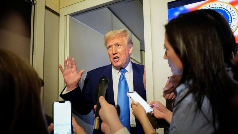 U.S. President Donald Trump returns to Washington