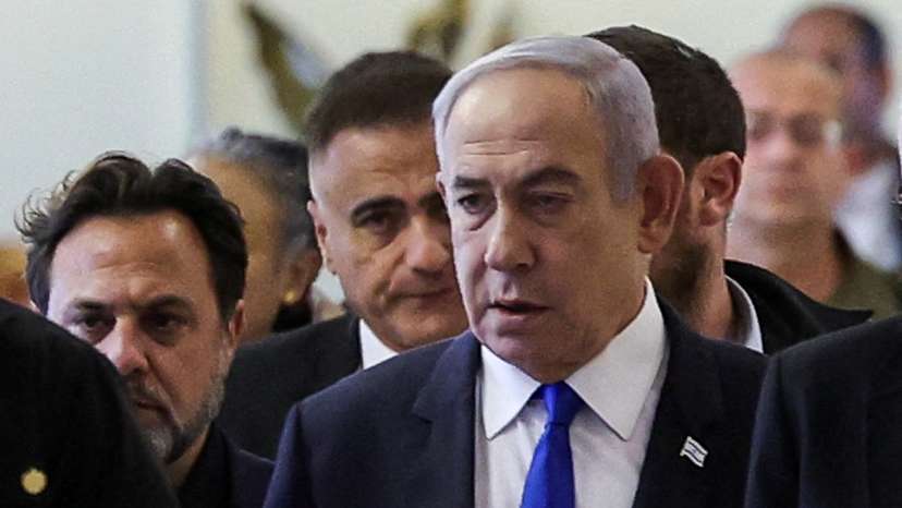 FILE PHOTO: Israeli Prime Minister Netanyahu arrives at his Likud party faction meeting at the Knesset,in Jerusalem