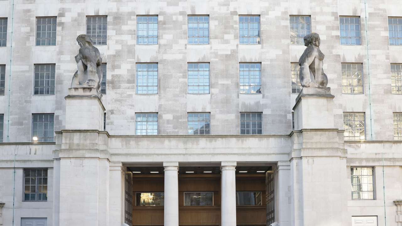 View of Ministry of Defence building in London