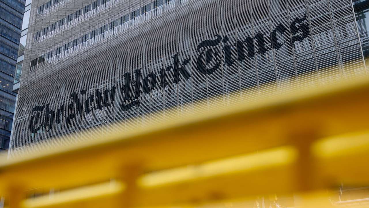 The New York Times building in New York