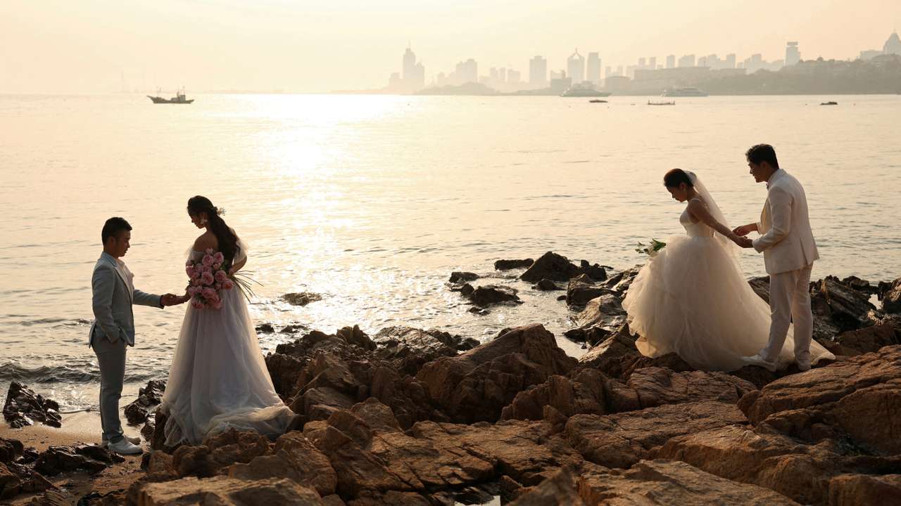 Pre-wedding photoshoot in Qingdao
