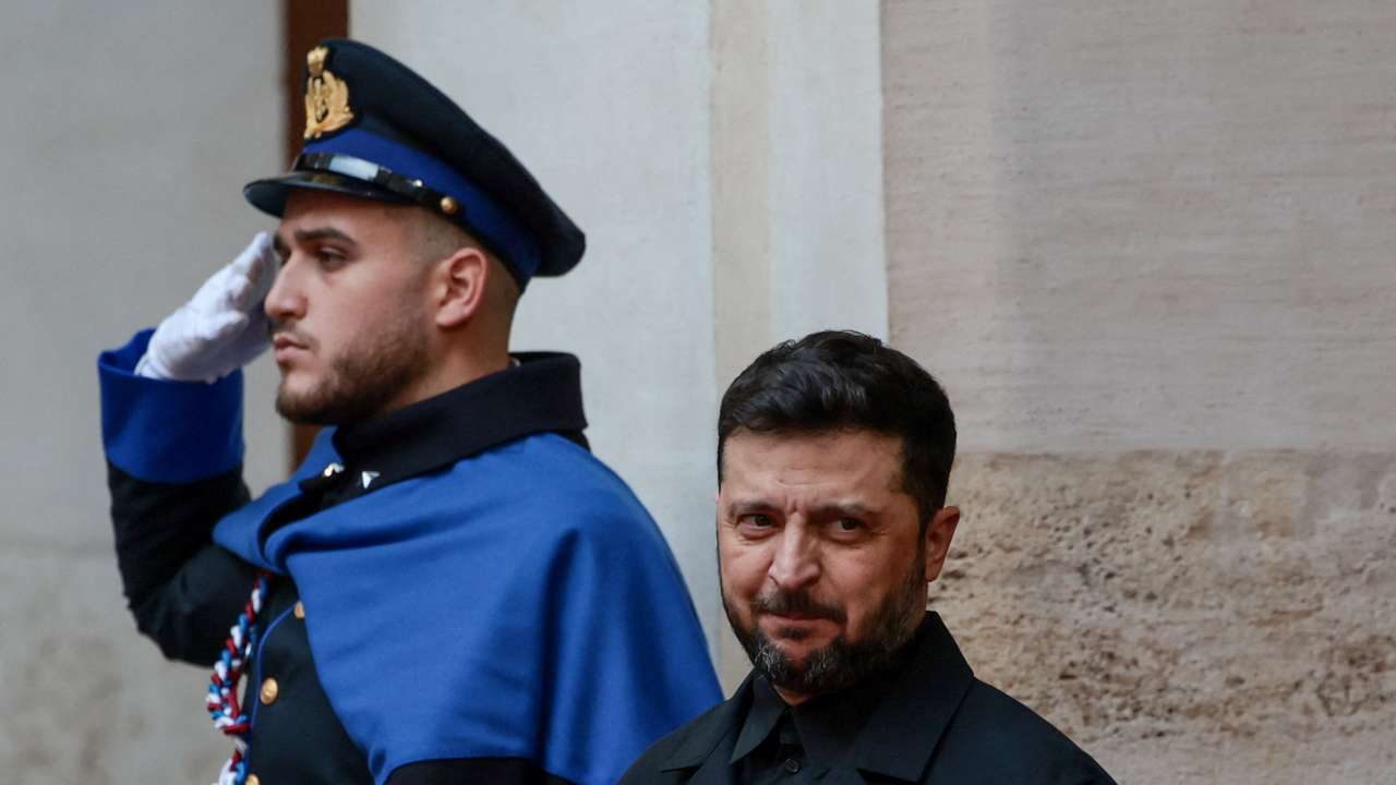Ukraine's President Zelenskiy meets Italy's PM Meloni in Italy