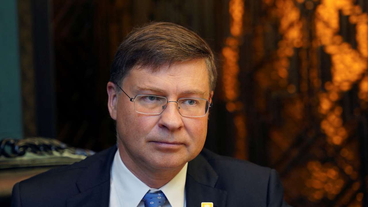 European Commission Executive Vice President Valdis Dombrovskis in Shanghai
