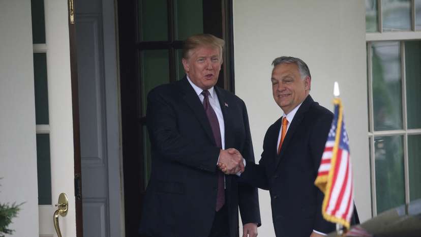 FILE PHOTO: U.S. President Trump welcomes Hungary's Prime Minister Orban at the White House in Washington