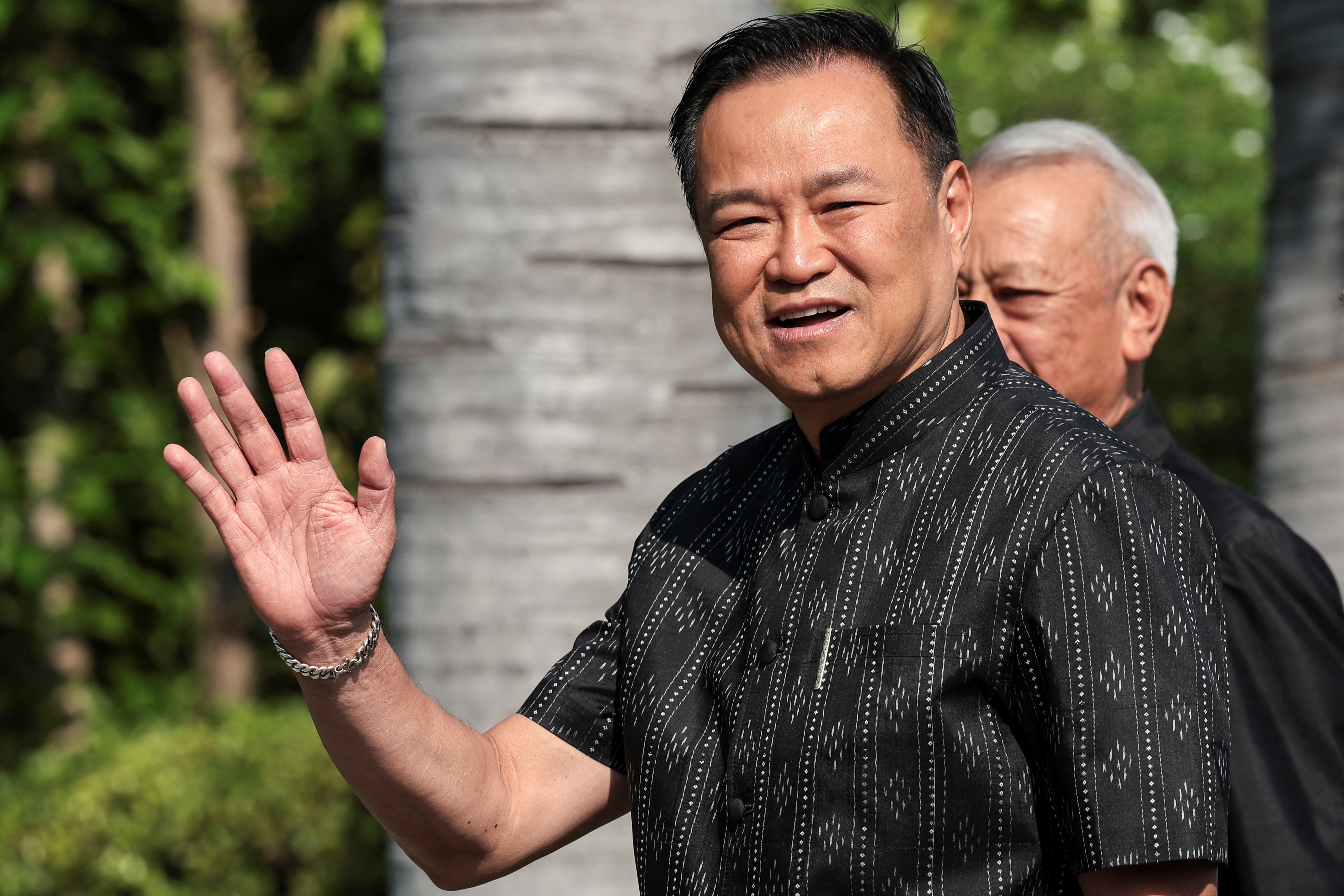 Thailand's caretaker PM Anutin Charnvirakul attends a cabinet meeting at the Government House after the party won the general election in Bangkok