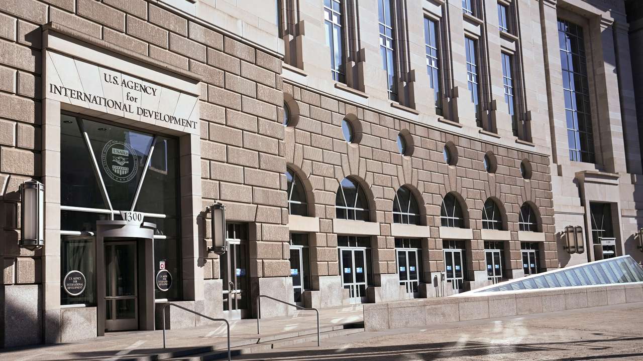 A view of the USAID building in Washington