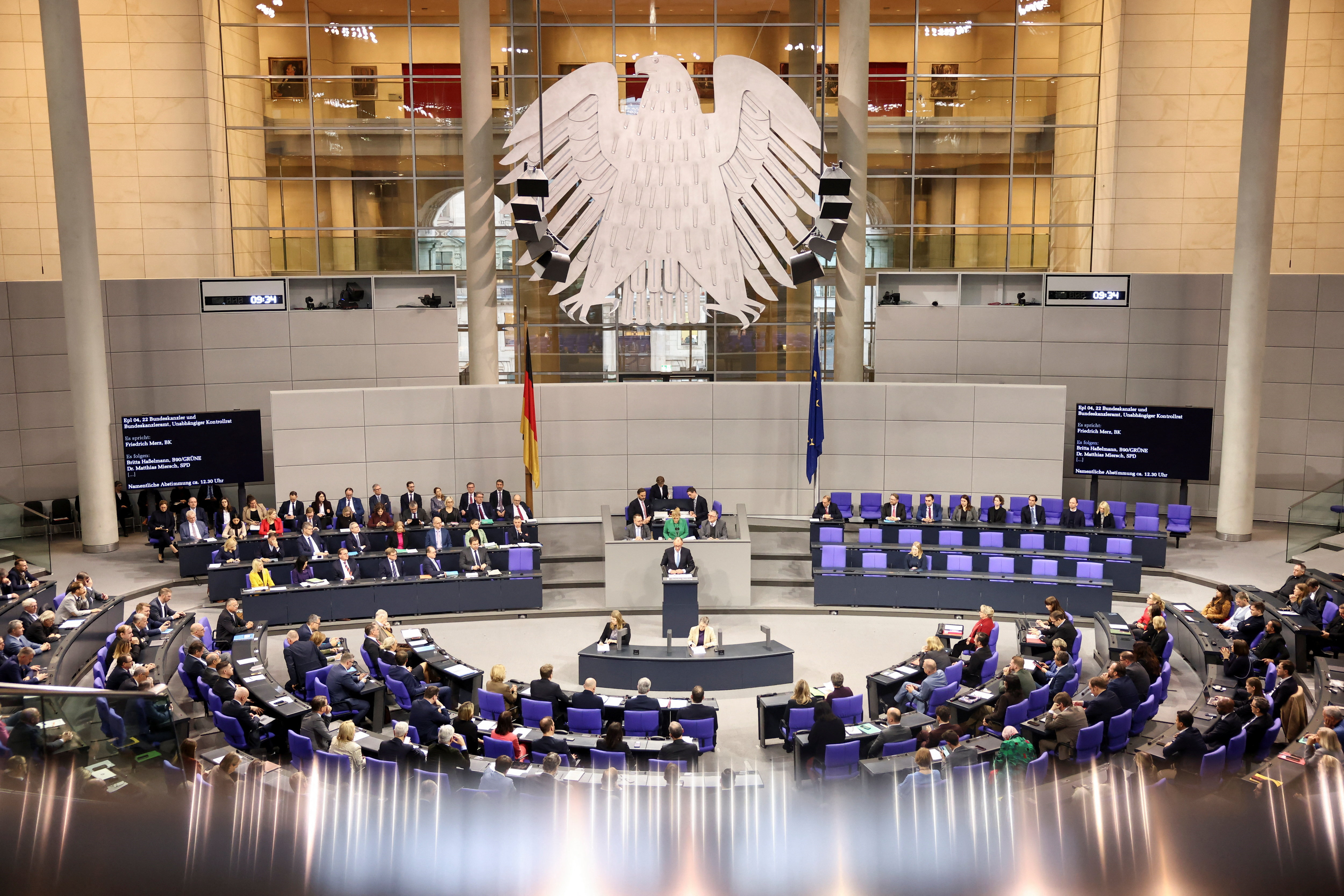 Budget debate at the lower house of parliament Bundestag, in Berlin