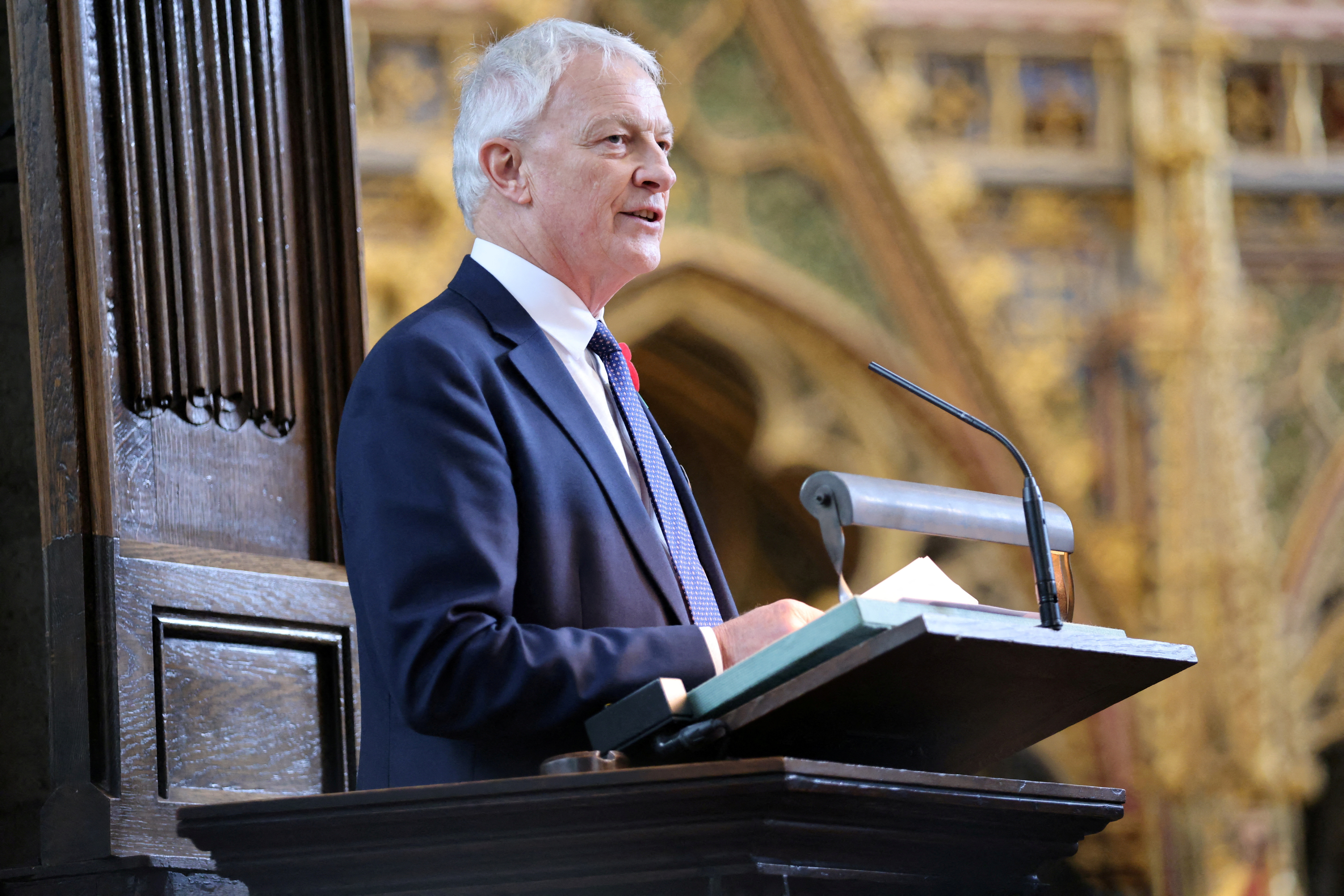 FILE PHOTO: New Zealand's High Commissioner to the United Kingdom Phil Goff speaks on Anzac Day in London