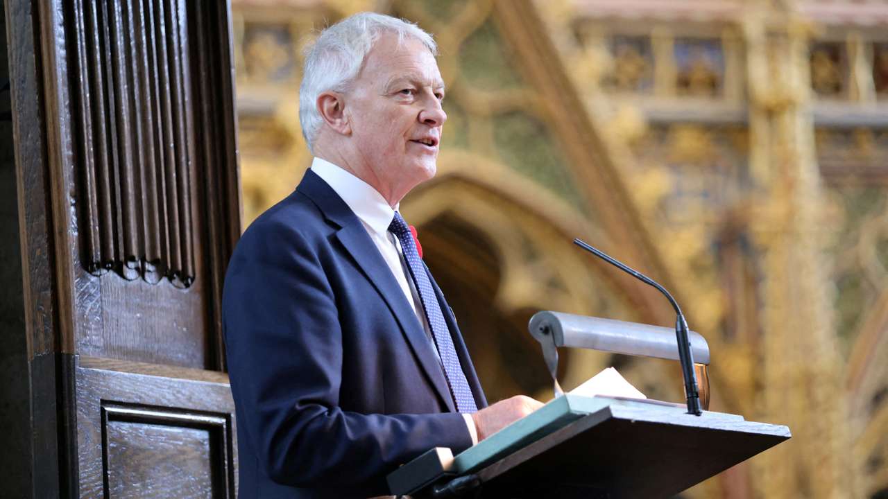 FILE PHOTO: New Zealand's High Commissioner to the United Kingdom Phil Goff speaks on Anzac Day in London
