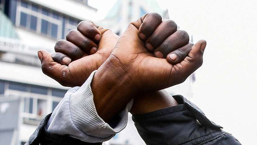 People protest against Kenya's proposed finance bill 2024/2025, in Nairobi