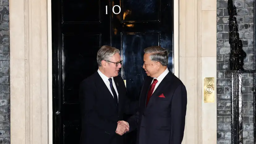 British PM Starmer welcomes Vietnamese Communist Party chief To Lam to Downing Street, in London