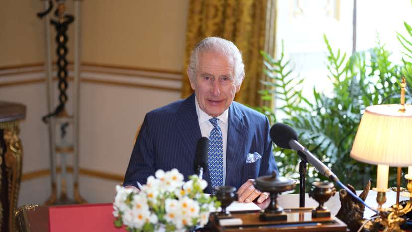 Britain's King Charles records Maundy Service message, in London