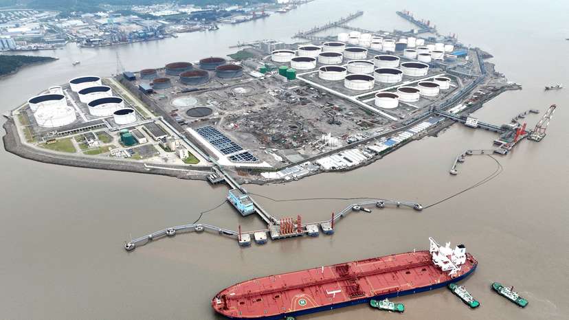 FILE PHOTO: Crude oil terminal in Zhoushan