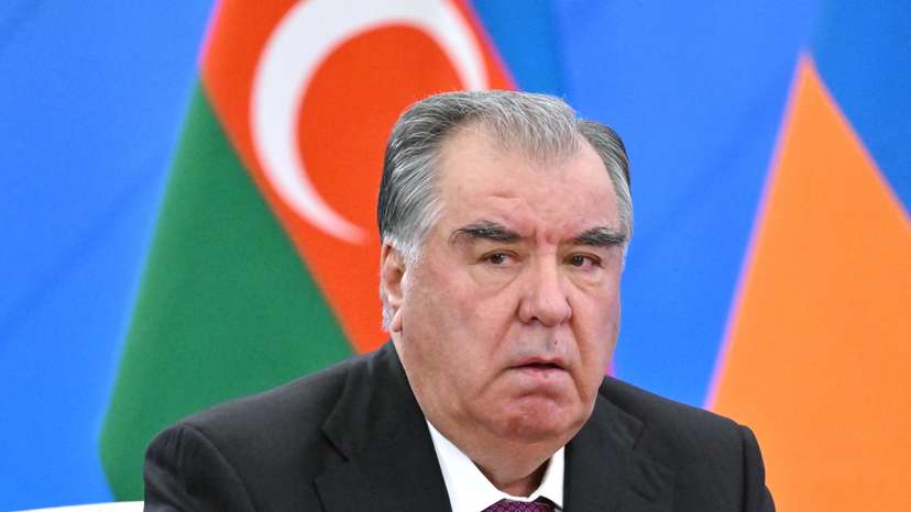 Tajik President Emomali Rakhmon attends an informal meeting of CIS leaders in Leningrad Region